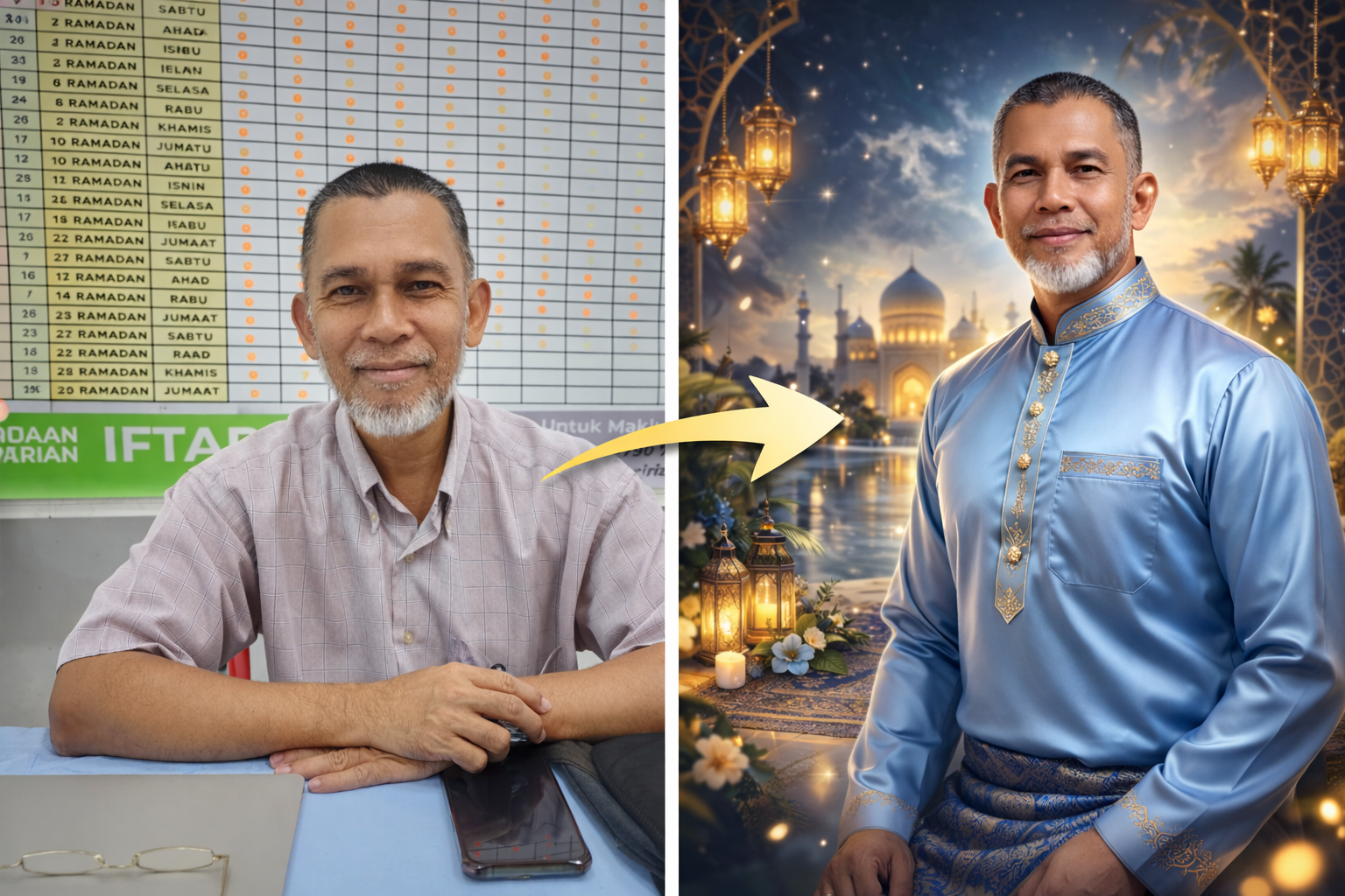 Daripada Fotografi Diri kepada Imej Dipertingkatkan